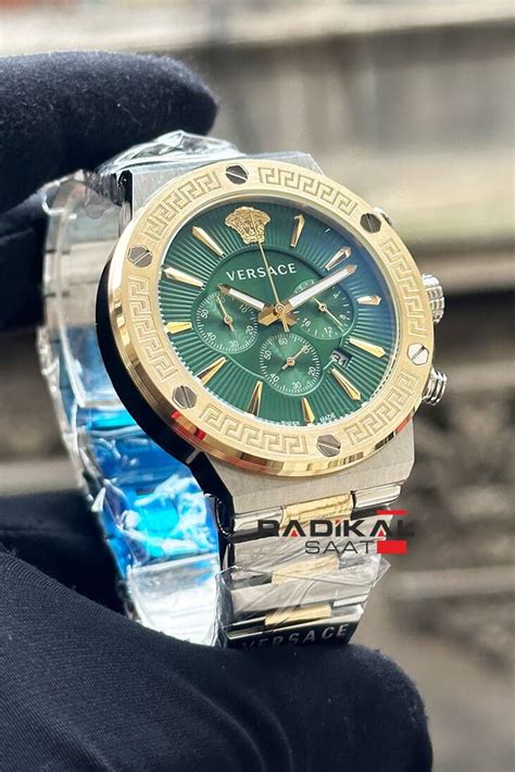 versace saat erkek gold|Versace greca watch.